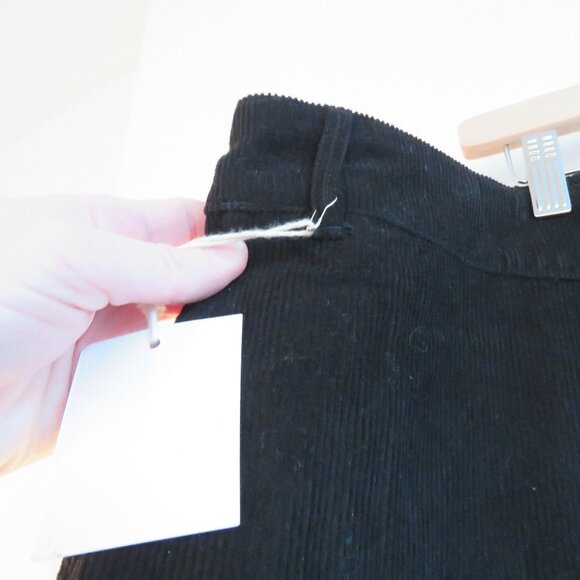 GILLIAN STEVENS Ollie Trouser Pants Black Corduroy Minimalist Size 3XL NWT - Picture 6 of 12